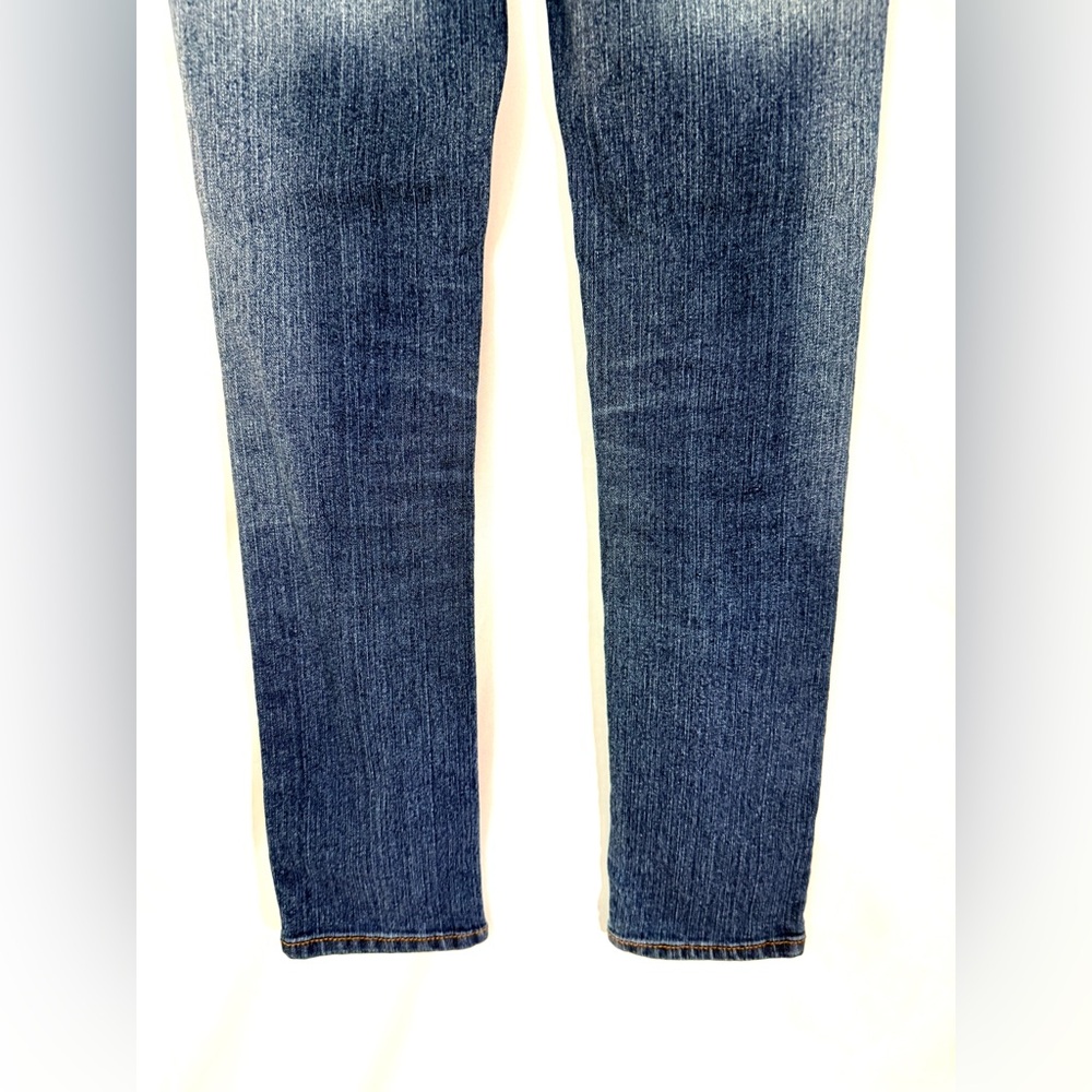 Vigoss Mid Rise Skinny Jeans With Back Flap Pockets With Orange Embroidery - Picture 8 of 14